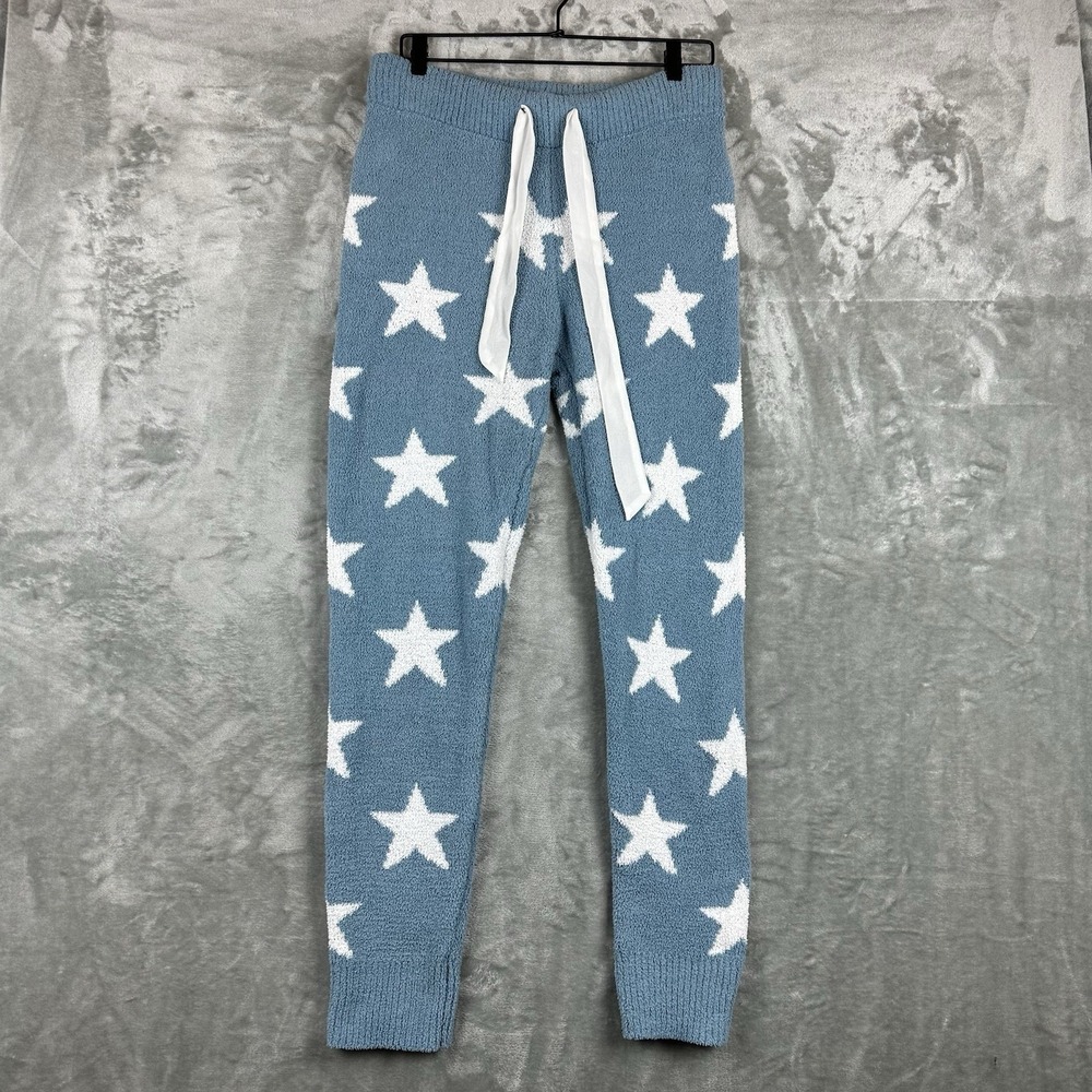 Honeydew Intimates Lounge Pajama Pants Leggings M Blue w/ White Stars Ribbon